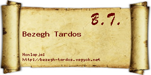 Bezegh Tardos névjegykártya